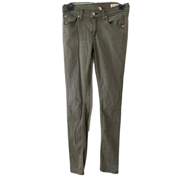 Rag & Bone Womens Size 26 Green Skinny Stretch Mid Rise Jeans - Picture 1 of 6